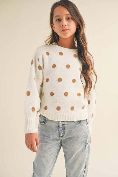 Cream Polka Dot Sweater