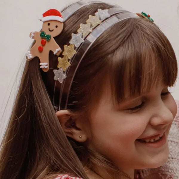 Happy Gingerbread Boy Cookie Headband