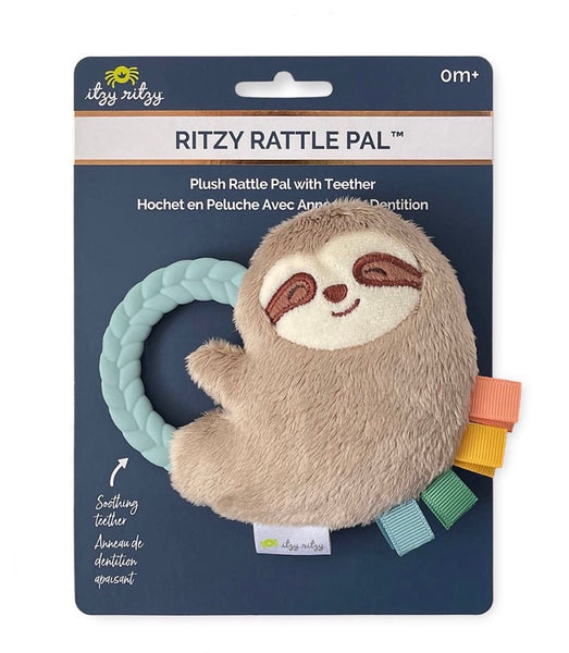 Ritzy Rattle Pal Plush with Teether- Sloth