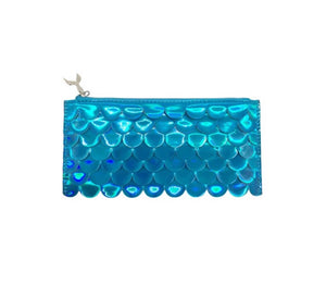 Holographic Scales Pouch- Blue