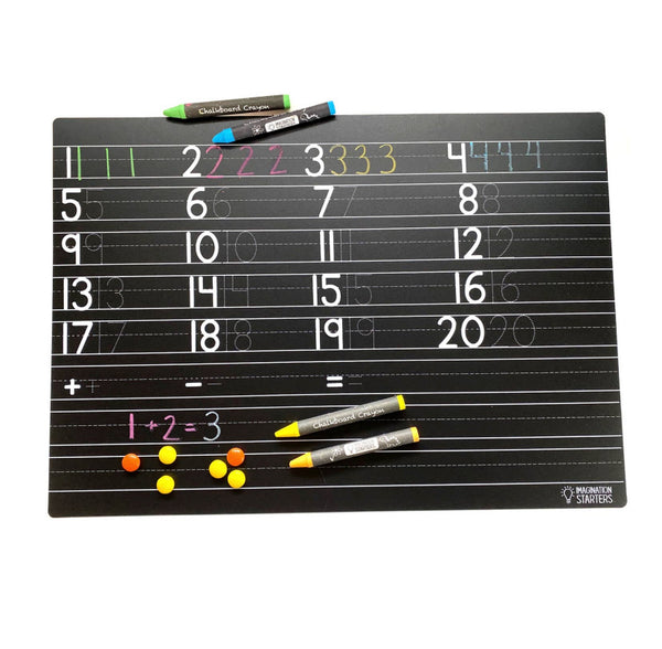 Numbers Chalkboard Placemat