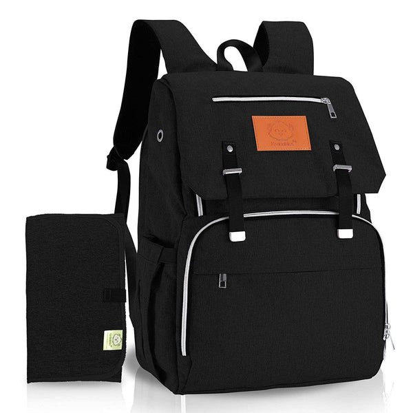 Explorer Diaper Bag Backpack- Trendy Black