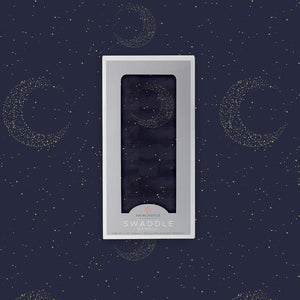 Midnight Moon Bamboo Muslin Swaddle