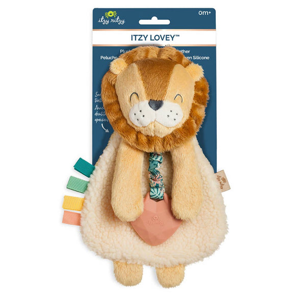 Itzy Lovey Lion Plush with Silicone Teether Toy