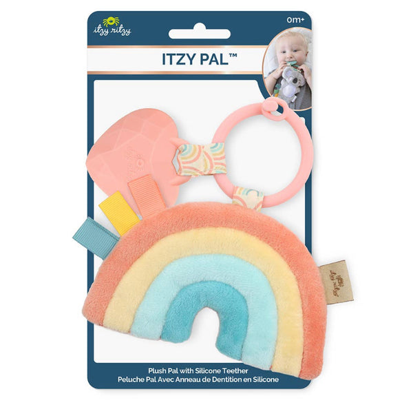 Itzy Pal Plush + Teether- Rainbow