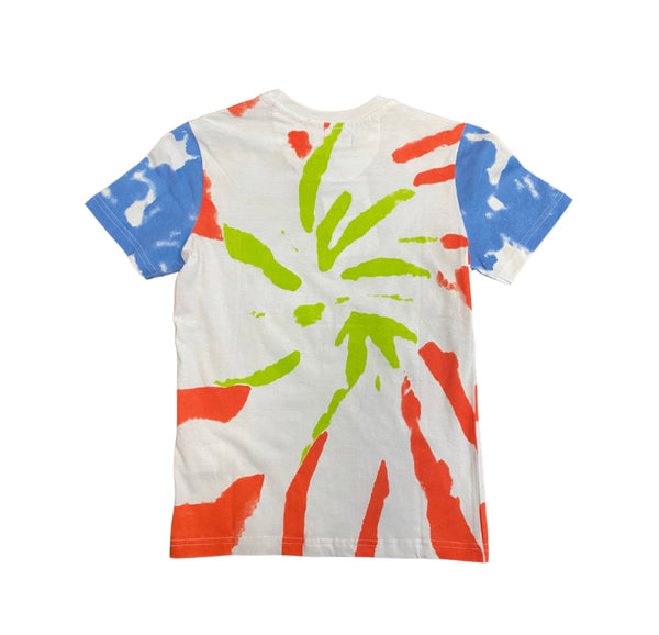 Tie Dye Happy Face Graphic Tee