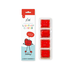 Red Light-Up Cubes (4-pack)