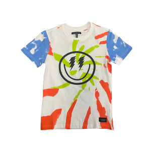 Tie Dye Happy Face Graphic Tee