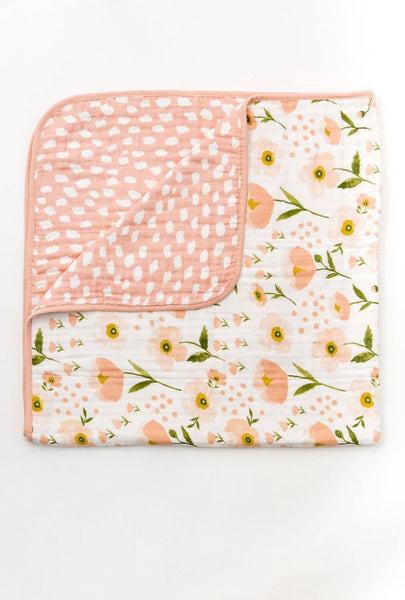 Blush Blooms Reversible Quilt