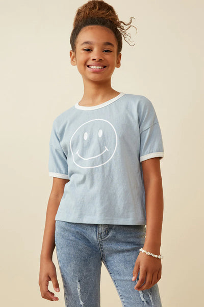 Happy Face Ringer Tee