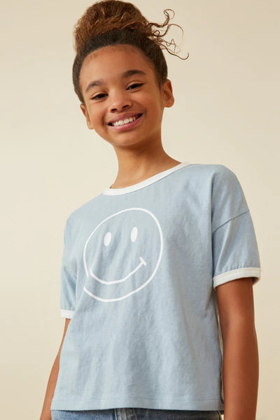 Happy Face Ringer Tee