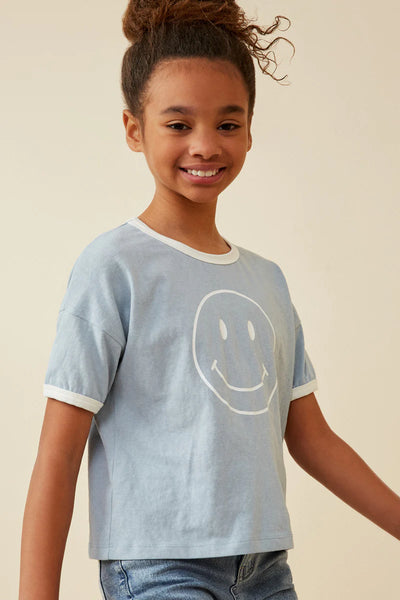 Happy Face Ringer Tee
