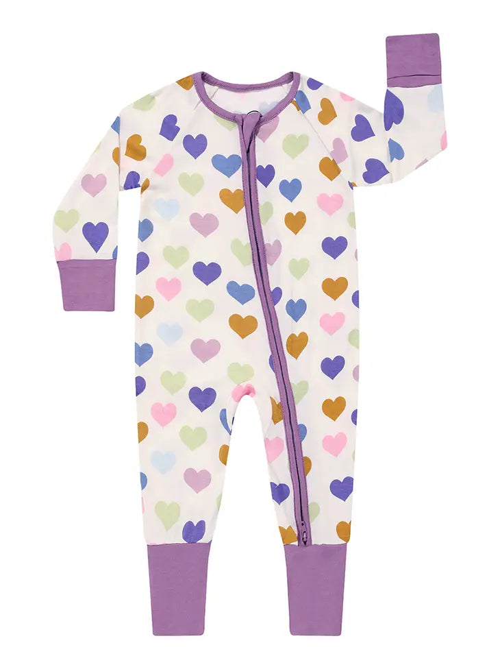 Little Love Valentines Day Bamboo Baby Convertible Footie Pajama