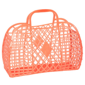 Retro Basket- Neon Orange (Large)
