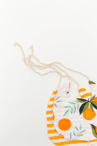 Clementine and Citrus Stripe Bib Pack