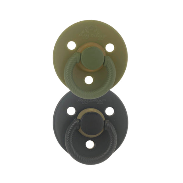 Camo/Midnight Itzy Soother™ Natural Rubber Pacifier Sets
