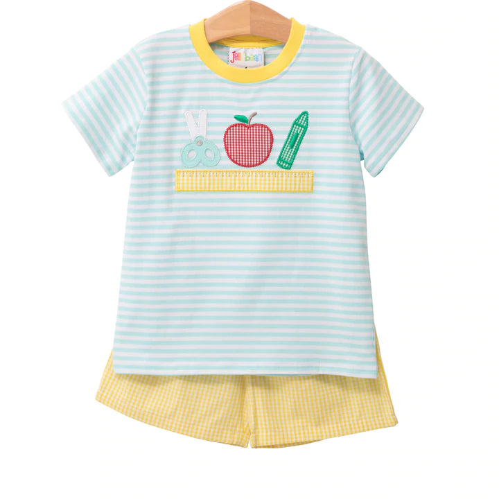 Back To School Applique Short Set