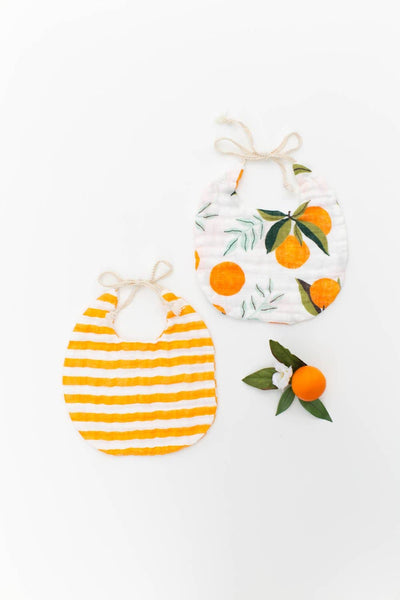 Clementine and Citrus Stripe Bib Pack