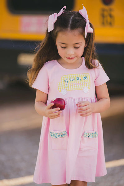 School Bus Applique Dress