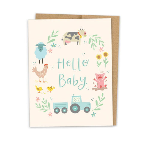 Farm Baby Greeting Card