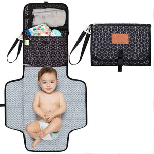 Ezee Diaper Mat- Black Geo