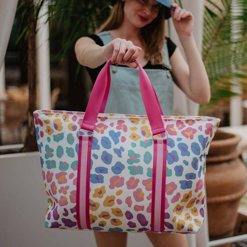 Multicolored Leopard Tote