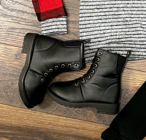 Girl’s Combat Boots -Black