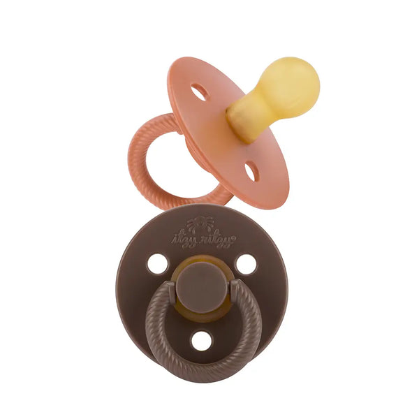Chocolate + Caramel Itzy Soother™ Natural Rubber Pacifier Sets
